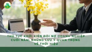 Luật sư đang tư vấn thủ tục khởi kiện đòi nợ cho chủ doanh nghiệp vào dịp cuối năm.