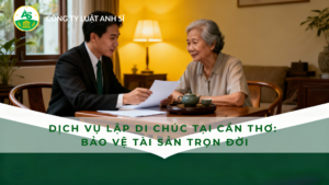 Luật sư Cần Thơ đang tư vấn soạn thảo di chúc cho người cao tuổi tại nhà riêng.