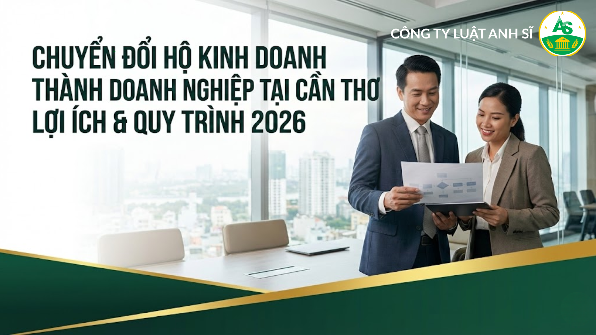 Hướng dẫn thủ tục chuyển đổi hộ kinh doanh thành doanh nghiệp tại Cần Thơ mới nhất 2026. Tìm hiểu ngay các ưu đãi về thuế, lệ phí môn bài và quy trình trọn gói tại Luật Anh Sĩ.