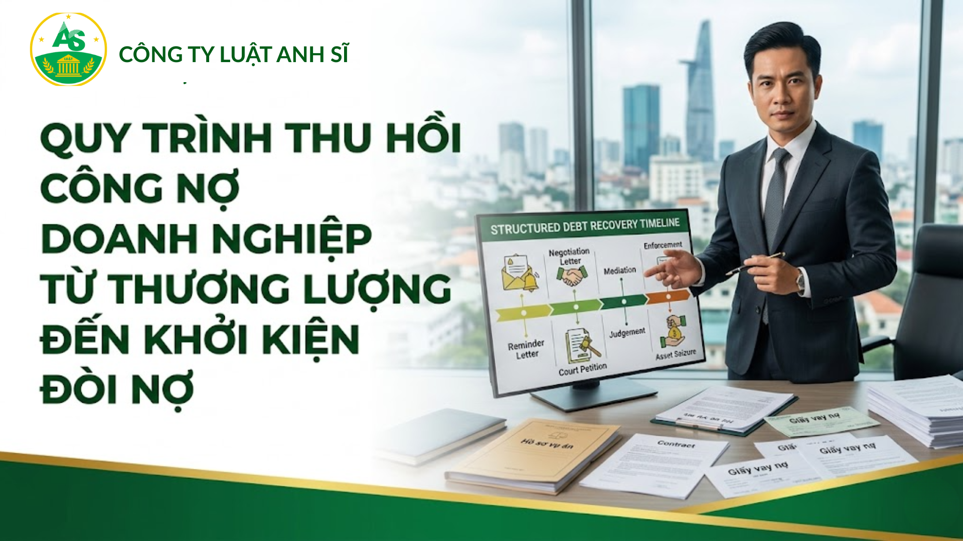 Luật sư hướng dẫn quy trình thu hồi công nợ doanh nghiệp và thủ tục khởi kiện đòi nợ hợp pháp.